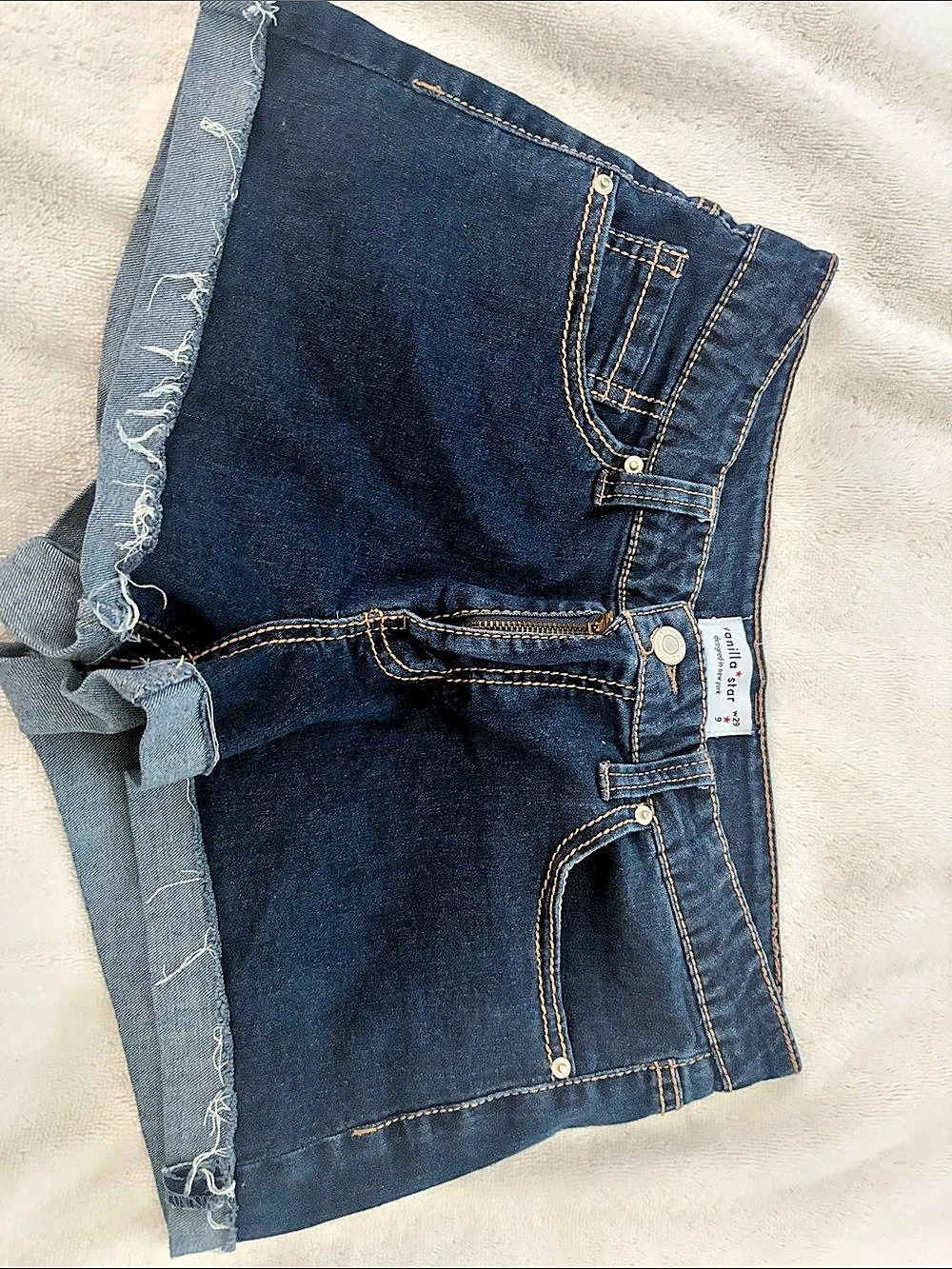 vanilla star denim shorts Frayed Denim Jean Shorts Waist 29